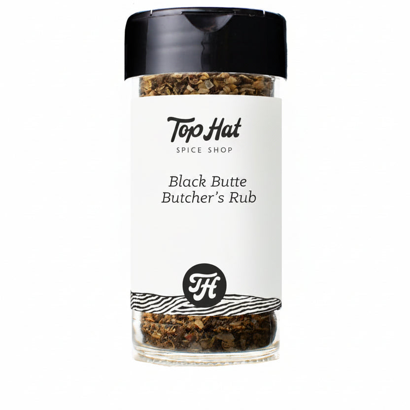 Change to "Black Butte Butcher's Rub" on label with white background
