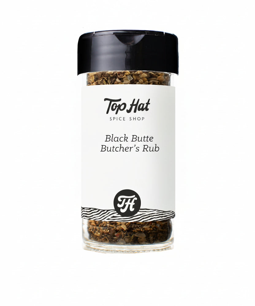 Change to "Black Butte Butcher's Rub" on label with white background
